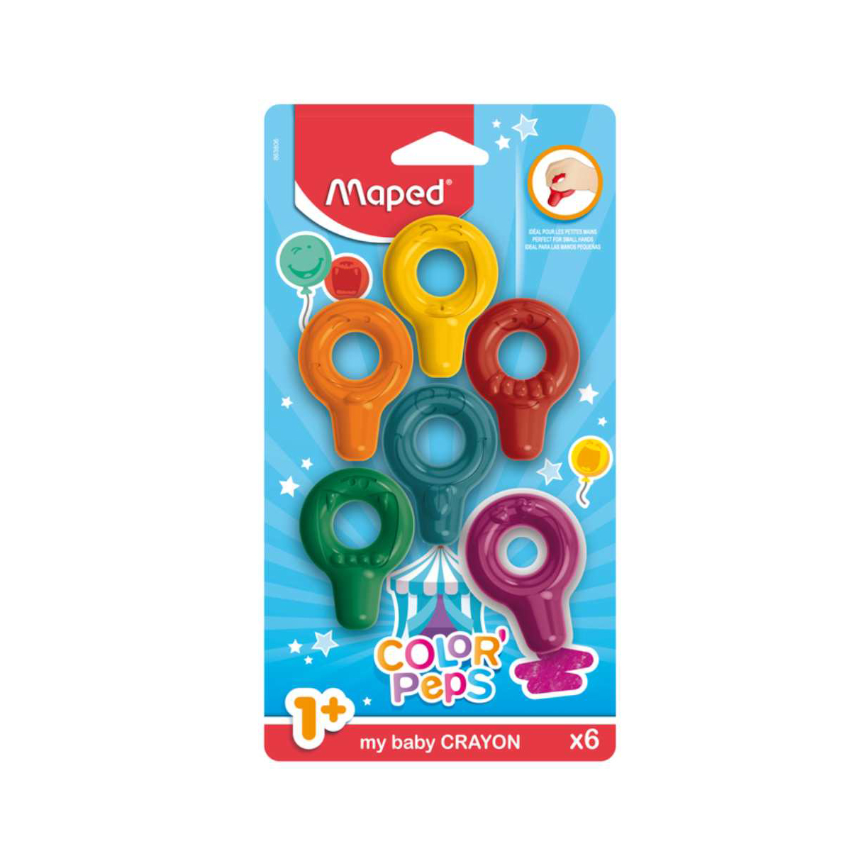 MAPED COLOR'PEPS - BABY CRAYONS X6
