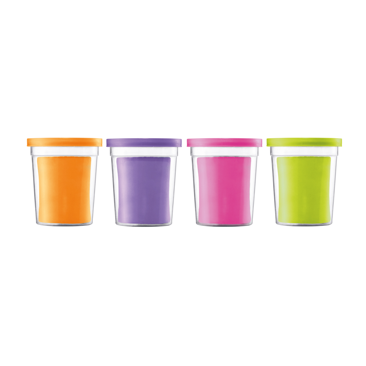Pâte à Modeler Pat'Dough Maped - 4 Pots (violet, Orange, Rose, Vert) - Souple Et Non Toxique Pour Enfants